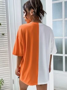 SHEIN Unity Slogan & Butterfly Print Drop Shoulder Tee - Multicolor - View 2