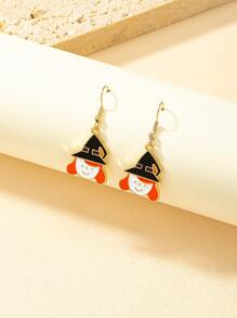 Halloween Witch Drop Earrings - Multicolor - View 1