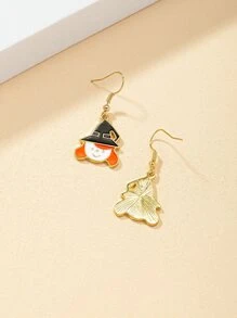 Halloween Witch Drop Earrings - Multicolor - View 2