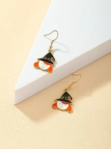 Halloween Witch Drop Earrings - Multicolor - View 4