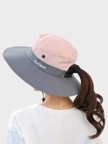 1pc Women Fashion Best Letter Graphic Contrast Mesh Hat - Multicolor - View 2
