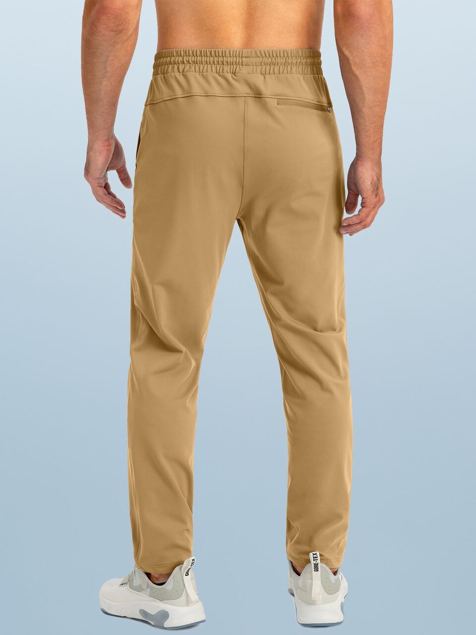 G Gradual Men Graphic Print Drawstring Waist Zipper Pocket Sports Pants
