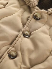 小男童連帽加絨內裏洋蔥型絎縫外套