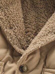 小男童連帽加絨內裏洋蔥型絎縫外套