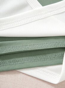 SHEIN Unity Top tank de dos tonos con abertura - Multicolor - Ver 3