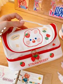 1 túi đựng bút chì xách tay có 1 miếng dán, Quay lại trường, Đồ dùng học tập - Nhiều màu - Xem 1