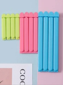 12pcs Mixed Color Bag Clip Set, Plastic Food Sealing Clip For Kitchen