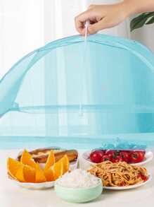 1pc Plain Mesh Food Cover - Blue - View 3