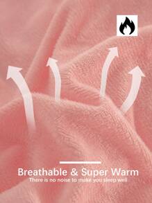 Plush Plain Color Duvet Cover Set Without Filler - Coral Pink - View 5