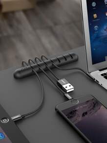 UGREEN 7Clips Cable Organizer Silicone USB Cable Winder Flexible Cable Management Clips Cable Holder For Mouse Headphone Earphone