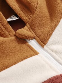 Baby Cut And Sew Zip Up Hooded Jacket & Sweatpants - Multicolor - View 6