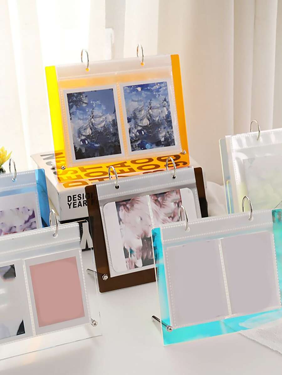 1pc Binder Loose Leaf Random Color Photo Album - Multicolor - View 1