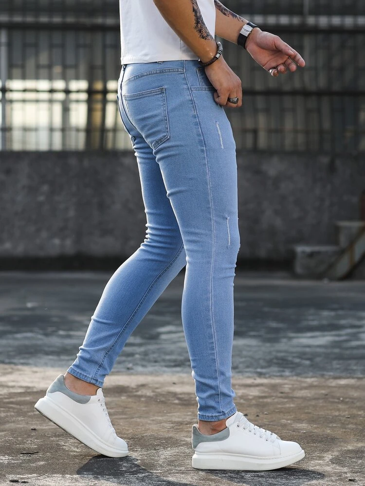 Manfinity Men Ripped Skinny Jeans | SHEIN USA