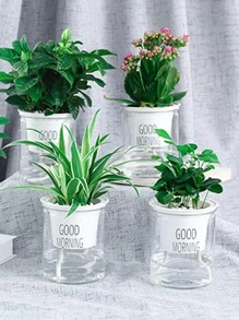 2pcs Slogan Graphic Plant Container - Multicolor - View 6