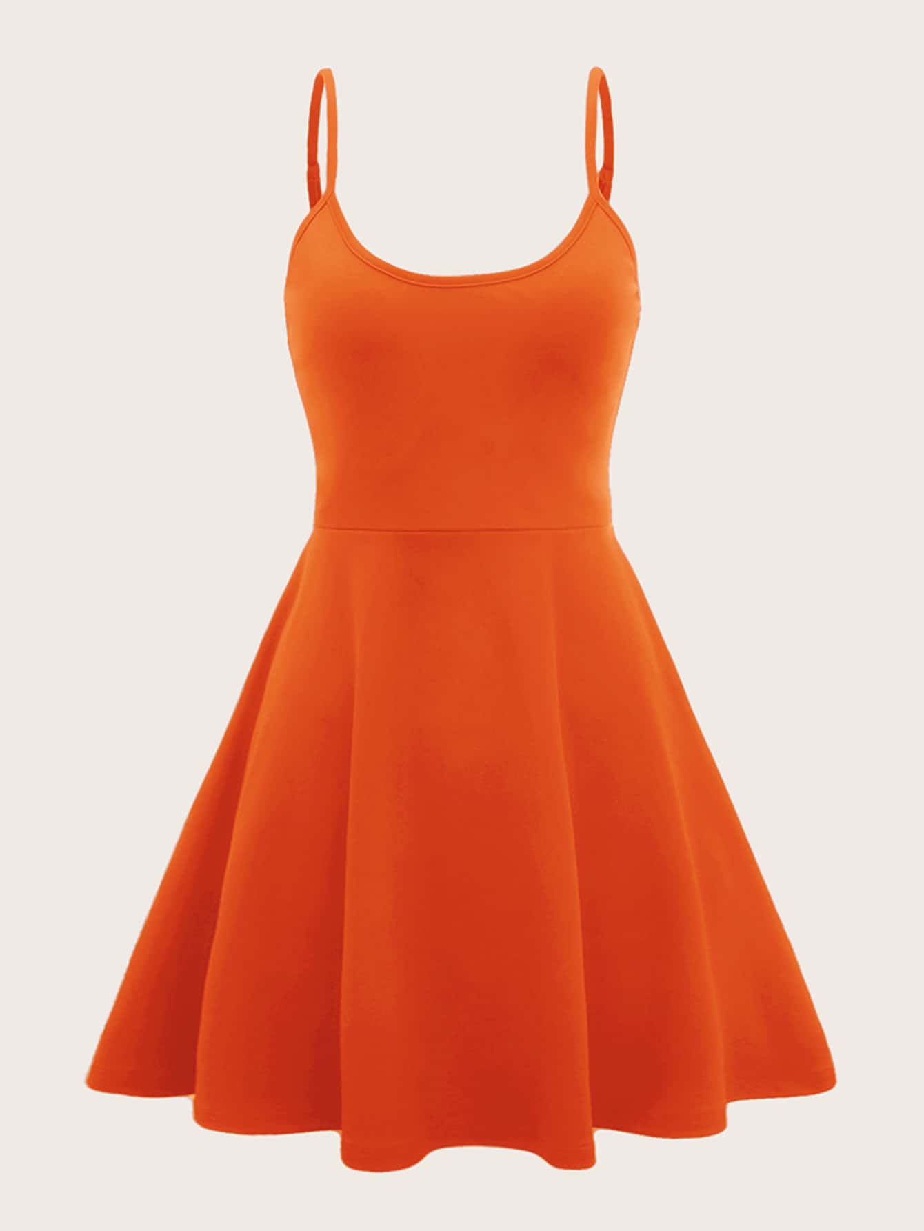 SHEIN MOD Solid Flare Hem Cami Dress | SHEIN USA