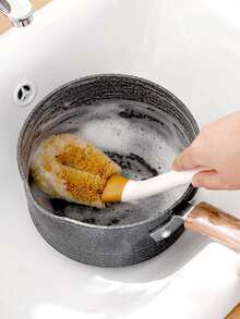 1pc Long Handle Pot Cleaning Brush - Multicolor - View 2