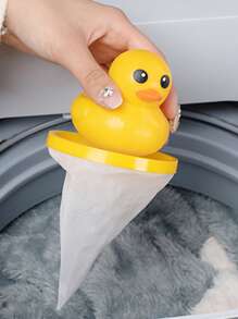 1 pieza Filtro de pato de dibujos animados lavandería pelo - Amarillo - Ver 3