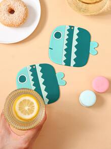 1 pieza Portavasos con estampado de dibujos animados anti-quemaduras - Multicolor - Ver 7