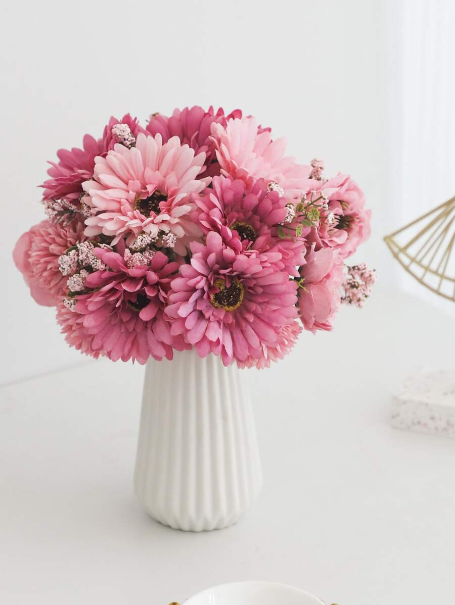 1bunch Artificial Flower, Faux Flower Bouquet For Home Decor,Fake Plants,Fall Decor,Room,Desk,Garden Decor,Room Decoration Stuff, Valentine Day, Gift Gifts Birthday Graduation - Multicolor - View 1
