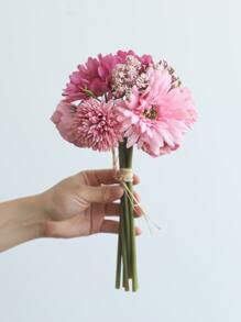 1bunch Artificial Flower, Faux Flower Bouquet For Home Decor,Fake Plants,Fall Decor,Room,Desk,Garden Decor,Room Decoration Stuff, Valentine Day, Gift Gifts Birthday Graduation - Multicolor - View 2