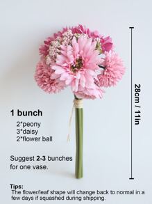 1bunch Artificial Flower, Faux Flower Bouquet For Home Decor,Fake Plants,Fall Decor,Room,Desk,Garden Decor,Room Decoration Stuff, Valentine Day, Gift Gifts Birthday Graduation - Multicolor - View 5