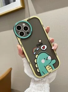 Dinosaur Print Clear Phone Case - Multicolor - View 1
