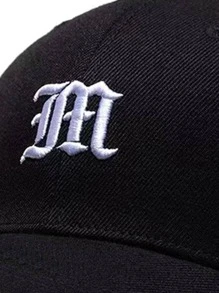 Men Letter Embroidered Baseball Cap - Black - View 5
