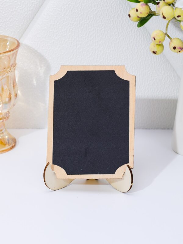 1pc Blackboard Design Decoration Craft, Wooden Chalkboard Label Place Card For Table Number, Wedding, Party Decoration Best Gifts