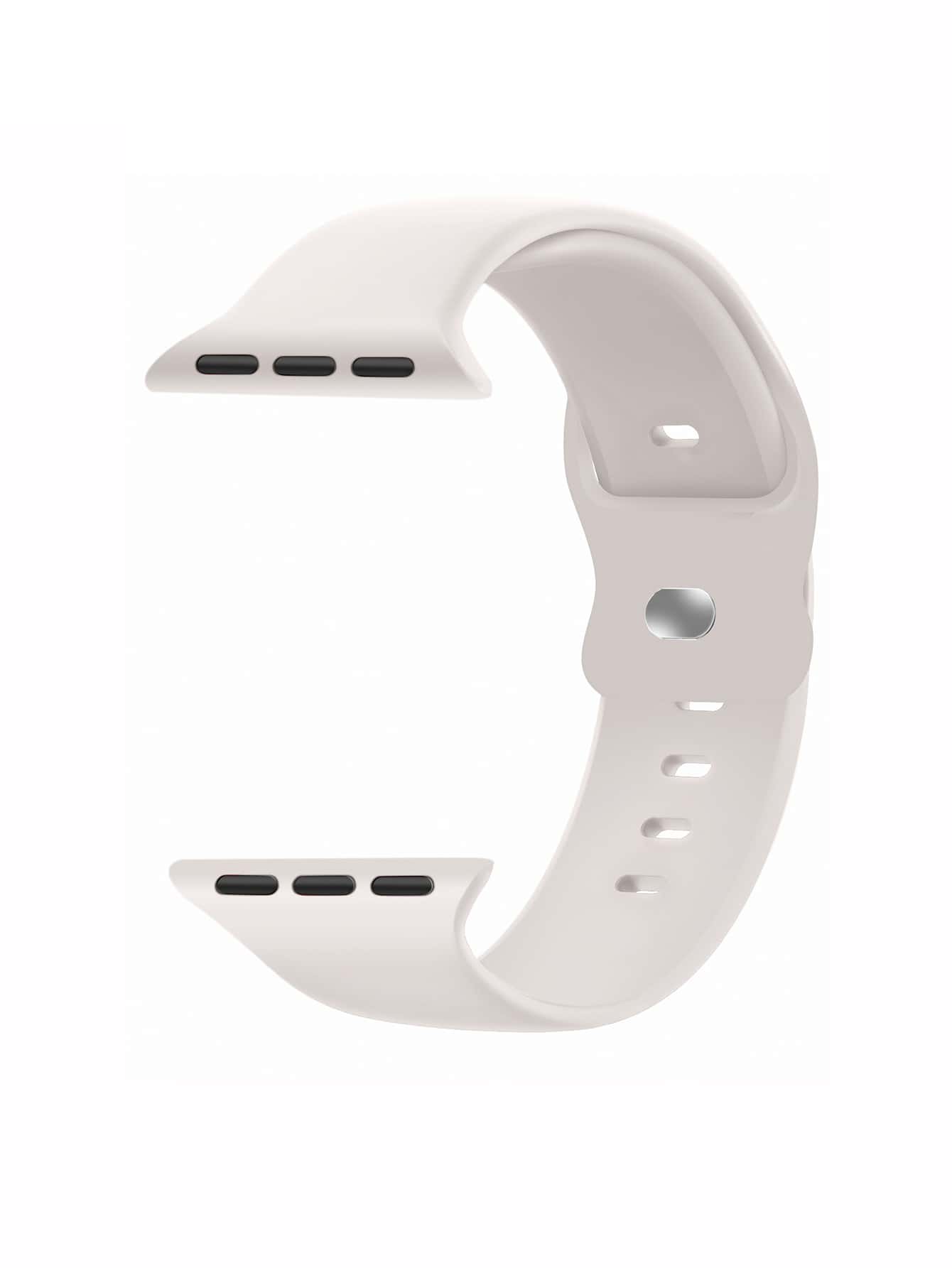 運動矽膠錶帶，相容 40mm、38mm、41mm、44mm、45mm、46mm、42mm、49mm 錶盤尺寸，男女通用；柔軟防水腕帶，可更換運動手錶錶帶，相容 Ultra 系列 11、10、9、8、7、6、5、4、3、2、1、SE 及其他型號，開學季學生理想禮物 - 米色 - 查看 1