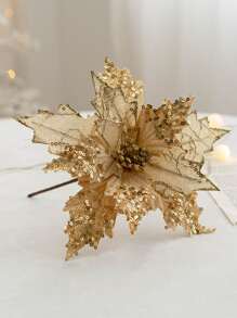 1pc Sequin Decor Hoa nhân tạo, Trang trí bàn, Đồ trang trí trung tâm, Hoa nhân tạo, Hoa nhựa - Vàng - Xem 1