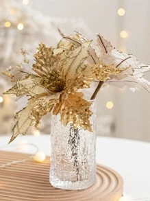 1pc Sequin Decor Hoa nhân tạo, Trang trí bàn, Đồ trang trí trung tâm, Hoa nhân tạo, Hoa nhựa - Vàng - Xem 2