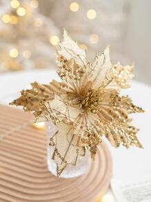 1pc Sequin Decor Hoa nhân tạo, Trang trí bàn, Đồ trang trí trung tâm, Hoa nhân tạo, Hoa nhựa - Vàng - Xem 3