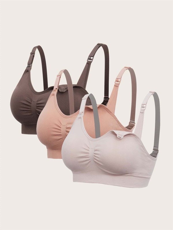 SHEIN Pachet de 3 sutien de maternitate, fără cusături, pentru mamă