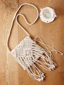 Yogodlns Túi Crossbody Nữ - Màu be - Xem 3