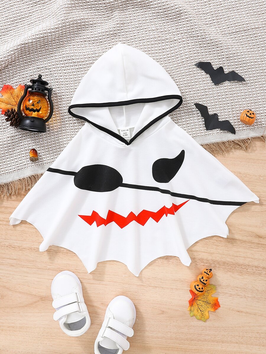 SHEIN Perso Play Tops em bé Tương phản ràng buộc Lễ Các Thánh - trắng - Xem 1