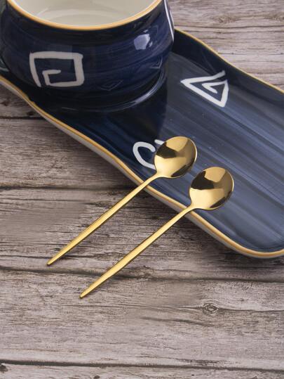 2pcs Stainless Steel Spoon School Supplies,Christmas Gift