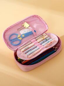 1pc Cartoon & Letter Graphic Pencil Case - Multicolor - View 2