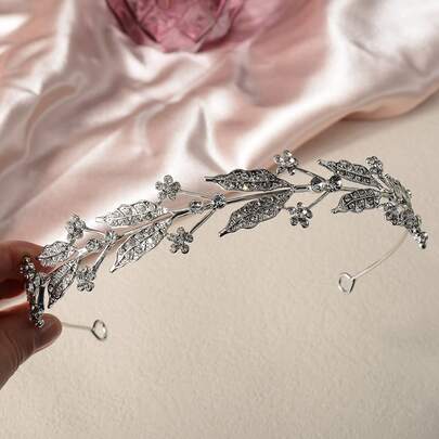 Rhinestone Leaf Decor Bridal Headband