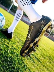 Men Letter Detail Soccer Shoes