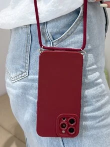 素色手機殼帶帶