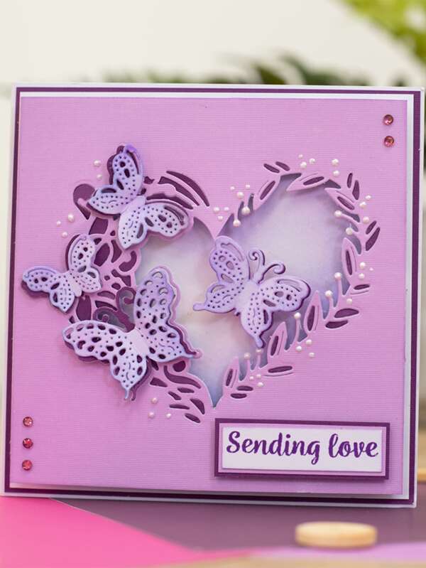 Matrice Découpe Cœur Dentelle Fleurs - Acier Carbone Pour Scrapbooking/Cartes