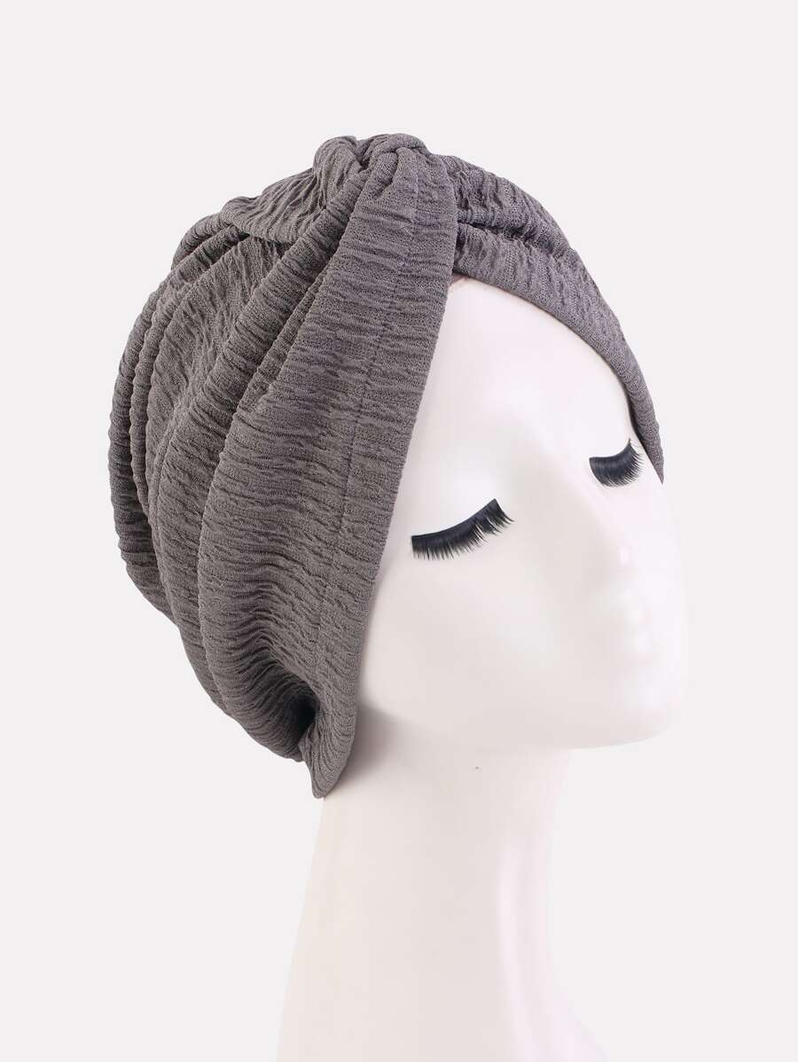 Quấn đầu chi tiết xoắn - Xám - Xem 1