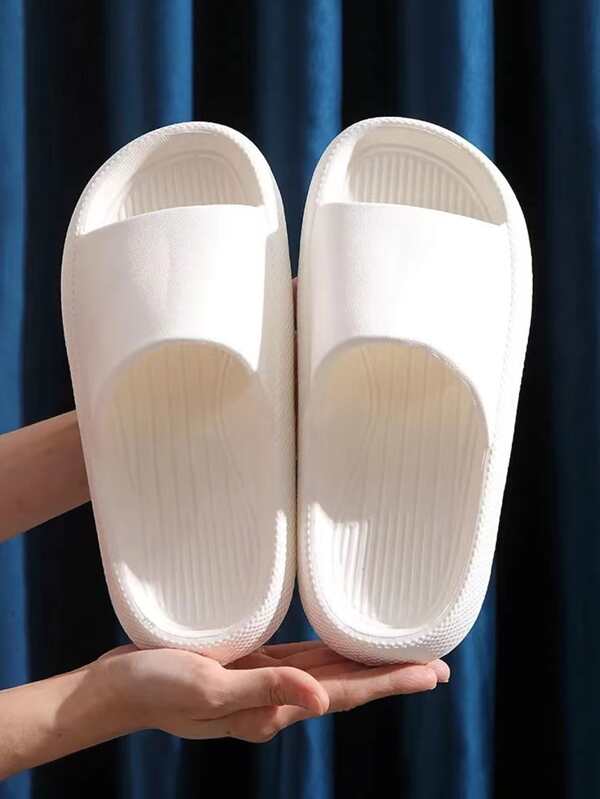 Women's Thick-Soled Eva Home Slippers, Solid Color Anti-Slip Comfortable Four Seasons Fashionable House Slippers