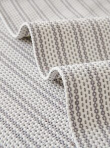 1pc Striped Pattern Sofa Towel - Light Grey - View 3