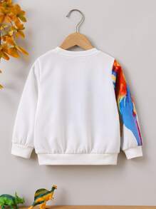 Niños Pullover con estampado de dinosaurio - Blanco - Ver 2