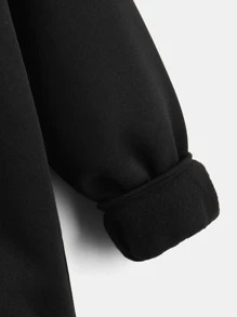 SHEIN 男孩籃球和字母圖案保暖連帽衫