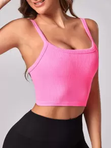 Core Rhythm Camiseta deportiva de manga larga con escote cruzado y espalda descubierta, tiras en los pulgares, color rosa intenso - Rosa - Ver 3