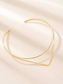 Minimalist Cuff Choker - Yellow Gold - View 2