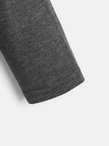 SHEIN Boys Patched Detail Colourblock Tee - Black - View 3