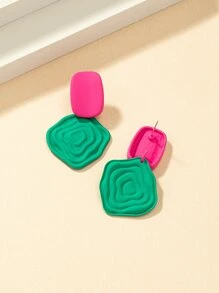 Geometric Drop Earrings - Multicolor - View 5